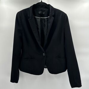 Worthington Women's Black Suit Jacket Black Blazer Single Button Long Sleeves